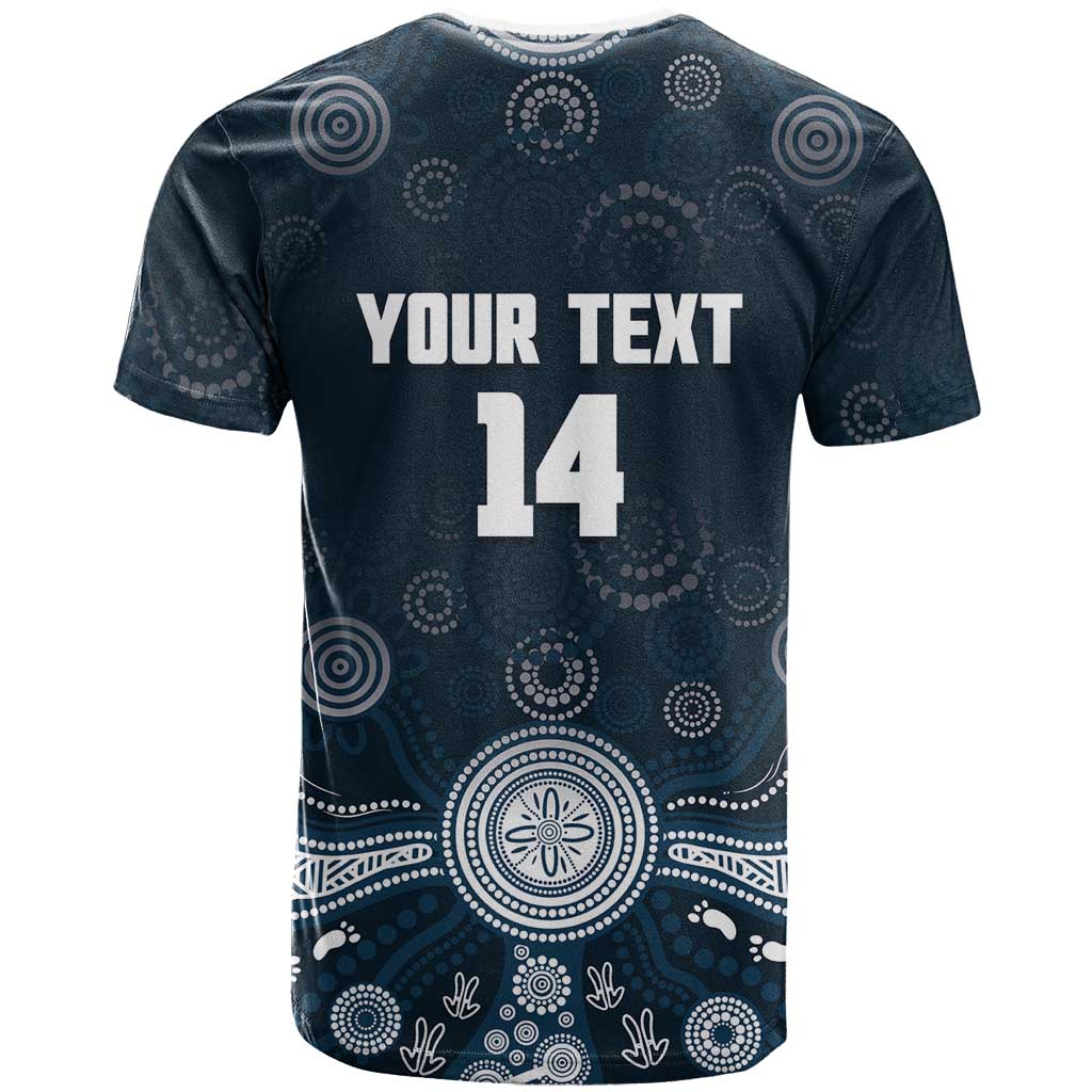 Custom Carlton Football T Shirt Go Blues Aboriginal Art - Aussie Hoodie