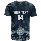 Custom Carlton Football T Shirt Go Blues Aboriginal Art - Aussie Hoodie