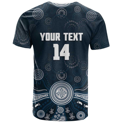 Custom Carlton Football T Shirt Go Blues Aboriginal Art - Aussie Hoodie