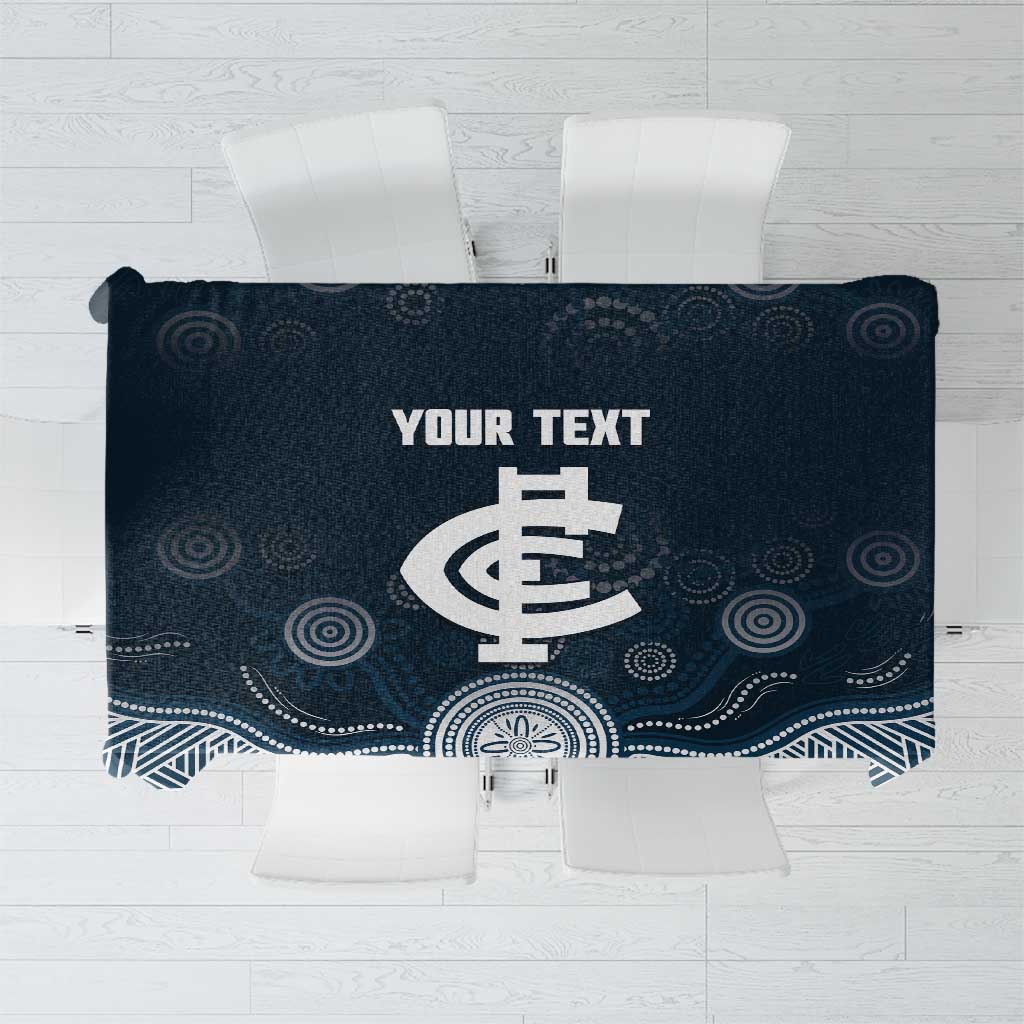 Custom Carlton Football Tablecloth Go Blues Aboriginal Art - Aussie Hoodie