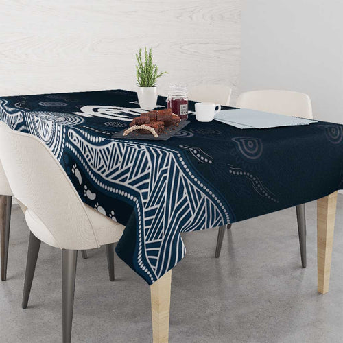 Custom Carlton Football Tablecloth Go Blues Aboriginal Art - Aussie Hoodie