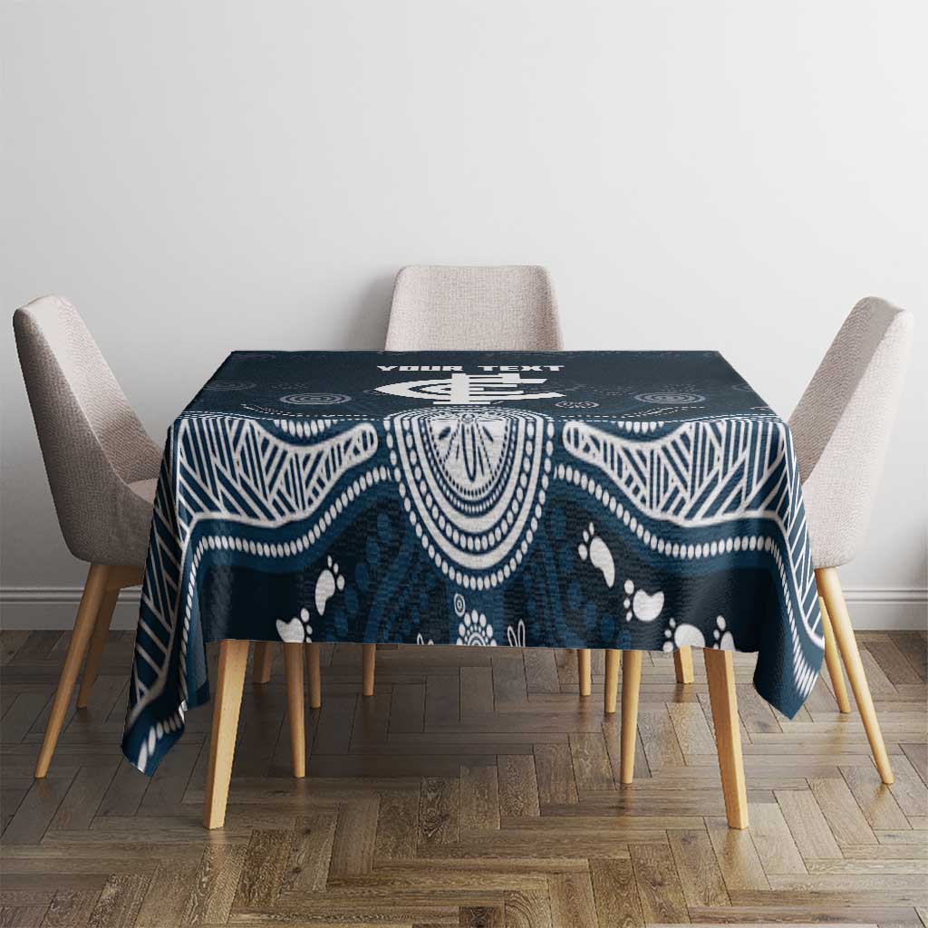 Custom Carlton Football Tablecloth Go Blues Aboriginal Art - Aussie Hoodie