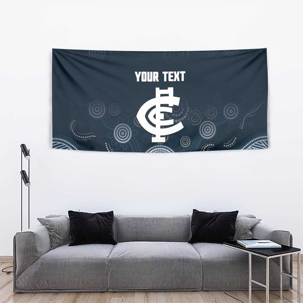 Custom Carlton Football Tapestry Go Blues Aboriginal Art - Aussie Hoodie