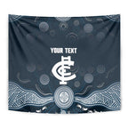 Custom Carlton Football Tapestry Go Blues Aboriginal Art - Aussie Hoodie