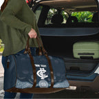 Custom Carlton Football Travel Bag Go Blues Aboriginal Art - Aussie Hoodie