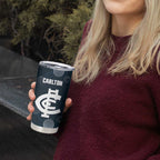 Custom Carlton Football Tumbler Cup Go Blues Aboriginal Art - Aussie Hoodie