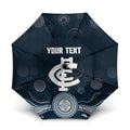Custom Carlton Football Umbrella Go Blues Aboriginal Art - Aussie Hoodie