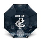 Custom Carlton Football Umbrella Go Blues Aboriginal Art - Aussie Hoodie