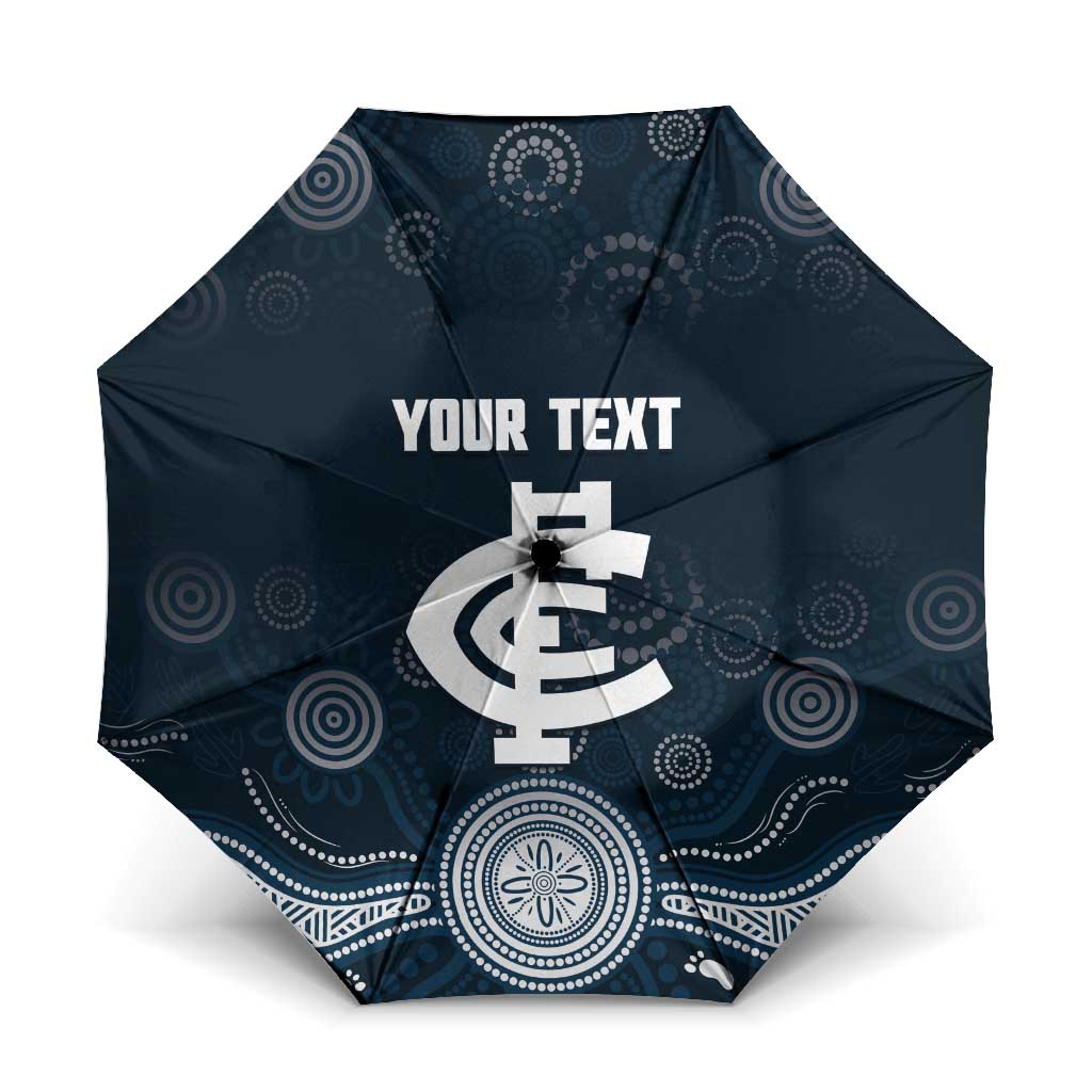 Custom Carlton Football Umbrella Go Blues Aboriginal Art - Aussie Hoodie