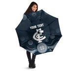 Custom Carlton Football Umbrella Go Blues Aboriginal Art - Aussie Hoodie
