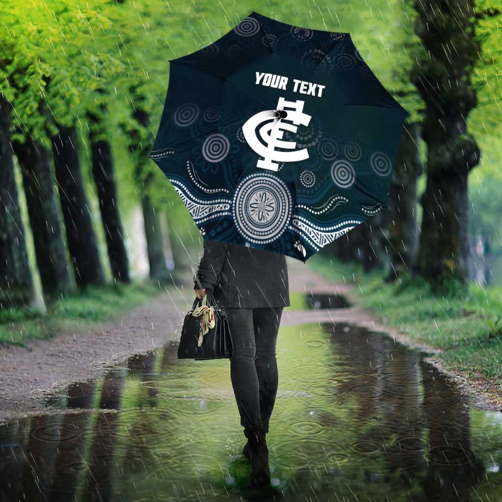 Custom Carlton Football Umbrella Go Blues Aboriginal Art - Aussie Hoodie