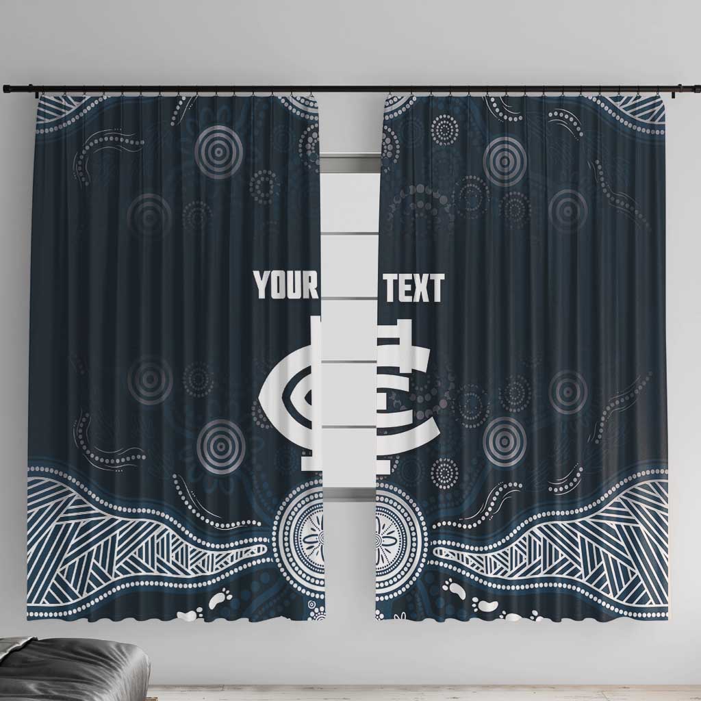 Custom Carlton Football Window Curtain Go Blues Aboriginal Art - Aussie Hoodie
