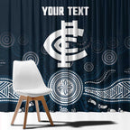 Custom Carlton Football Window Curtain Go Blues Aboriginal Art - Aussie Hoodie