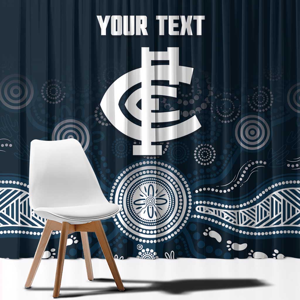 Custom Carlton Football Window Curtain Go Blues Aboriginal Art - Aussie Hoodie