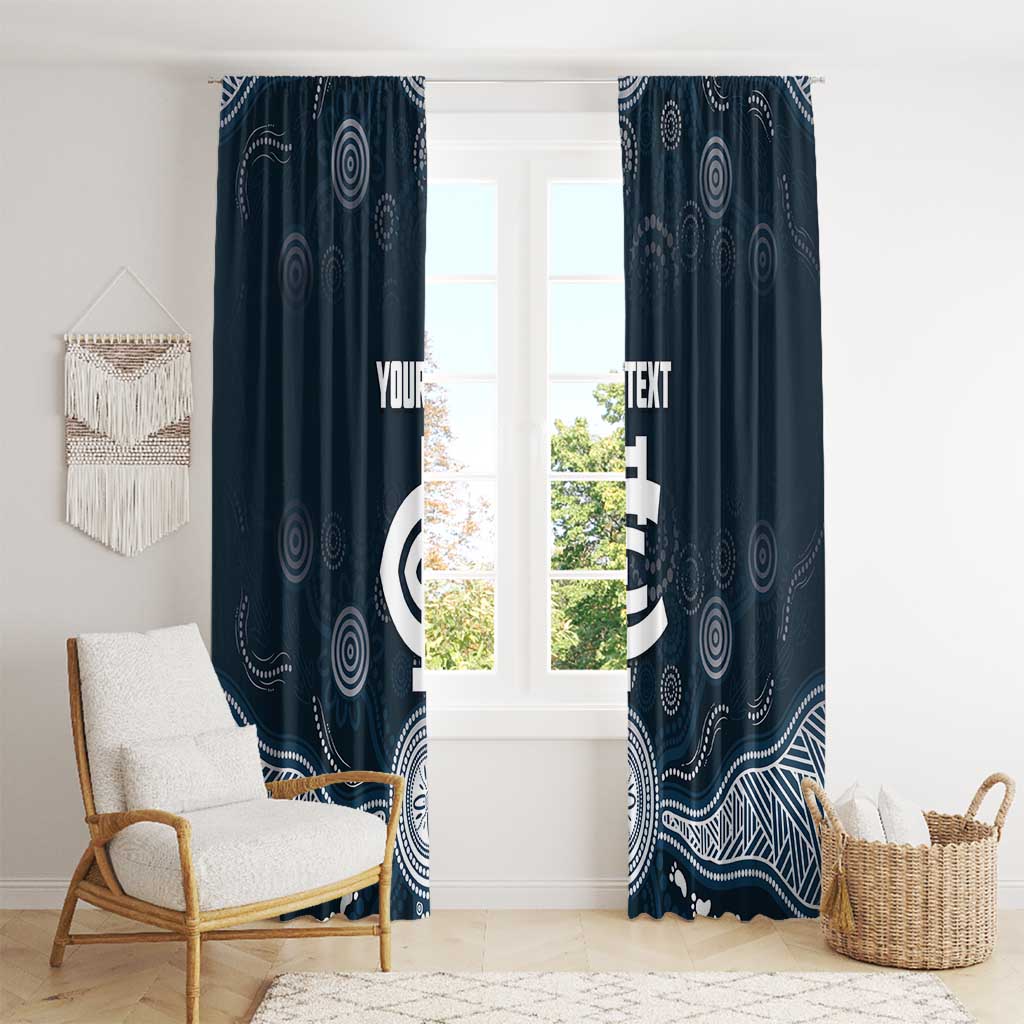 Custom Carlton Football Window Curtain Go Blues Aboriginal Art - Aussie Hoodie