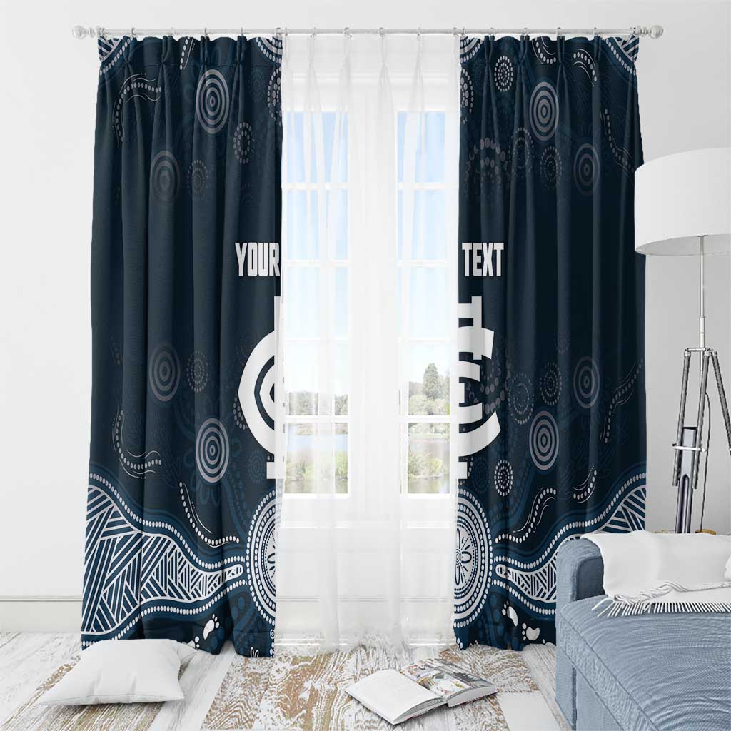 Custom Carlton Football Window Curtain Go Blues Aboriginal Art - Aussie Hoodie