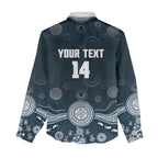 Custom Carlton Football Women Casual Shirt Go Blues Aboriginal Art - Aussie Hoodie