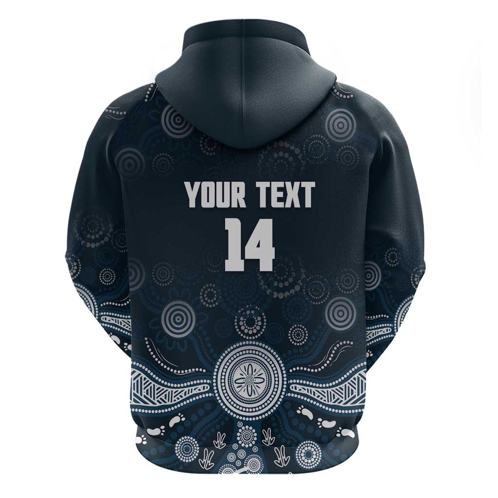 Custom Carlton Football Zip Hoodie Go Blues Aboriginal Art - Aussie Hoodie