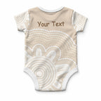 Tap Dance Australia Personalised Baby Onesie Yellow-crested Cockatoo Indigenous Art