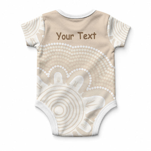 Tap Dance Australia Personalised Baby Onesie Yellow-crested Cockatoo Indigenous Art