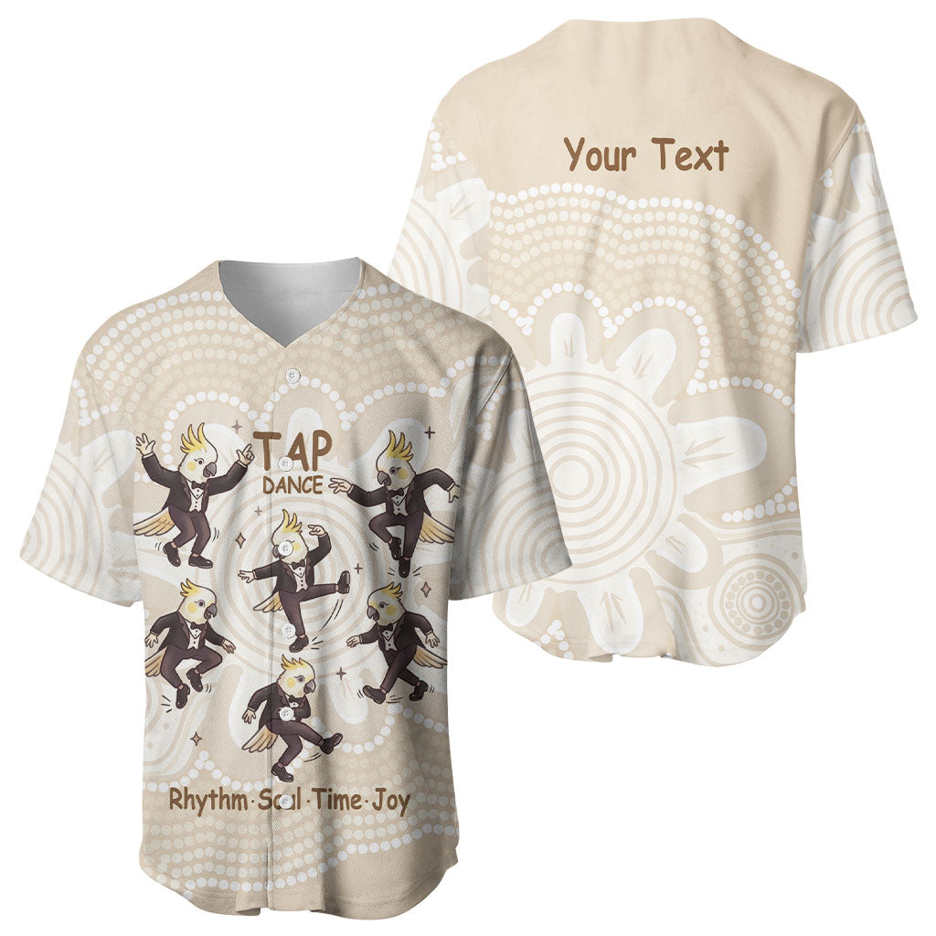 Tap Dance Australia Personalised Baseball Jersey Yellow-crested Cockatoo Indigenous Art