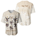 Tap Dance Australia Personalised Baseball Jersey Yellow-crested Cockatoo Indigenous Art