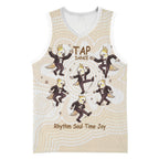 Tap Dance Australia Personalised Basketball Jersey Yellow-crested Cockatoo Indigenous Art