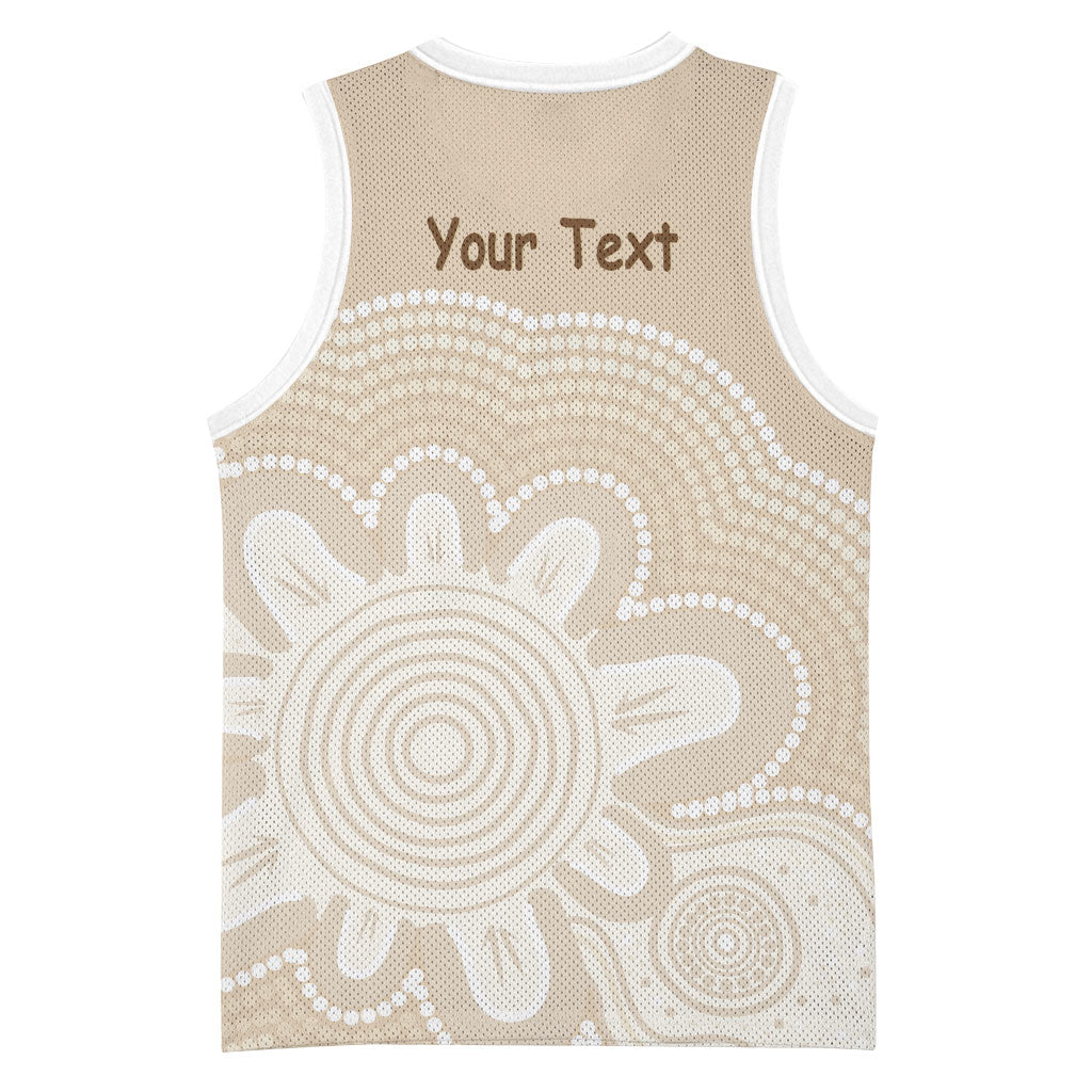 Tap Dance Australia Personalised Basketball Jersey Yellow-crested Cockatoo Indigenous Art
