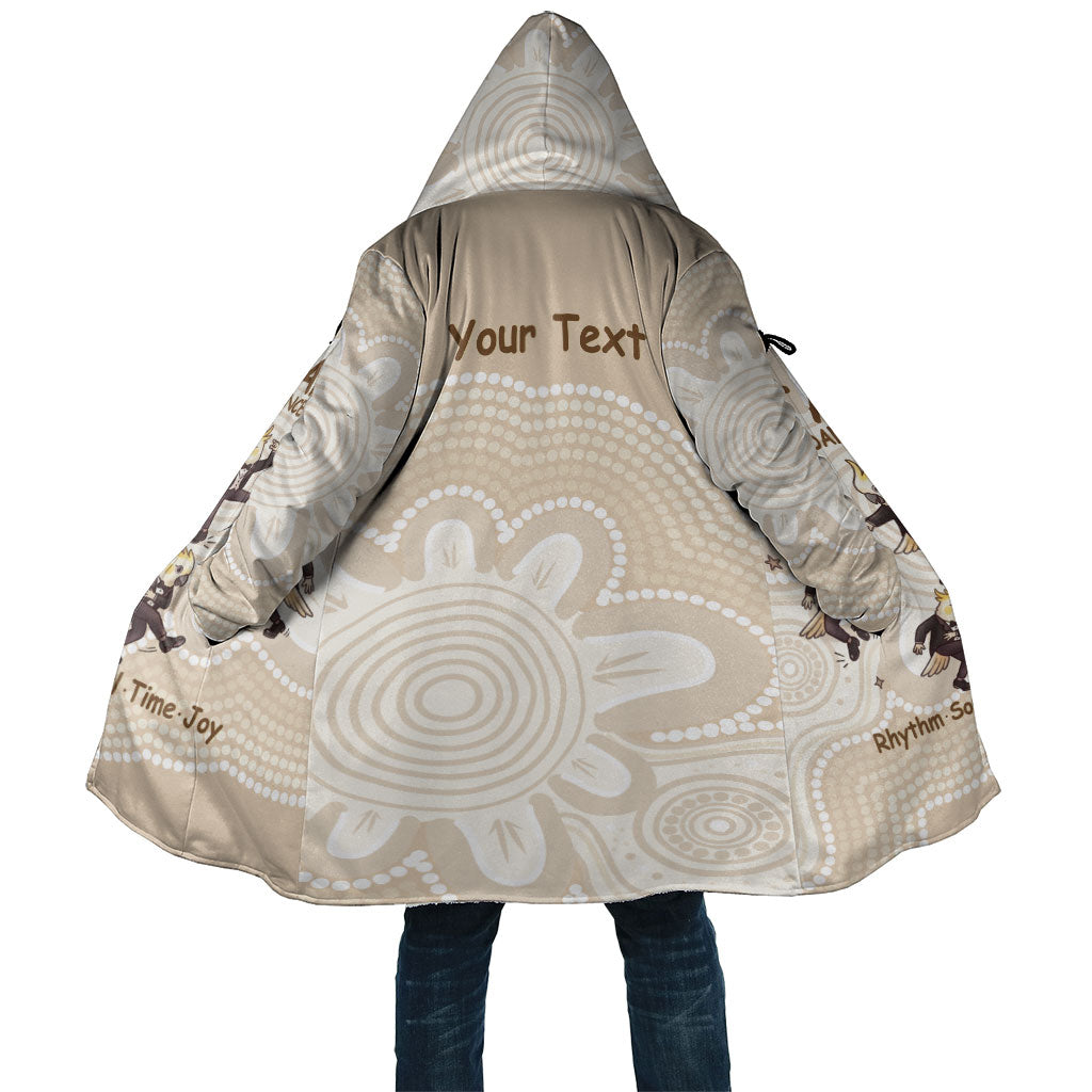 Tap Dance Australia Personalised Cloak Yellow-crested Cockatoo Indigenous Art