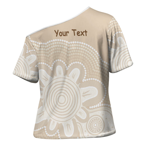 Tap Dance Australia Personalised Cross Shoulder Shirt Yellow-crested Cockatoo Indigenous Art