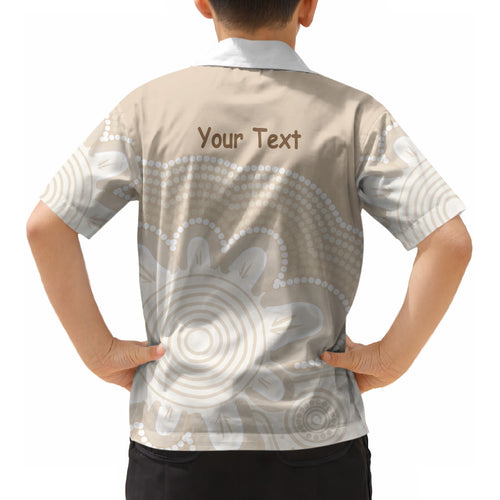 Tap Dance Australia Personalised Kid Hawaiian Shirt Yellow-crested Cockatoo Indigenous Art