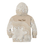 Tap Dance Australia Personalised Kid Hoodie Yellow-crested Cockatoo Indigenous Art