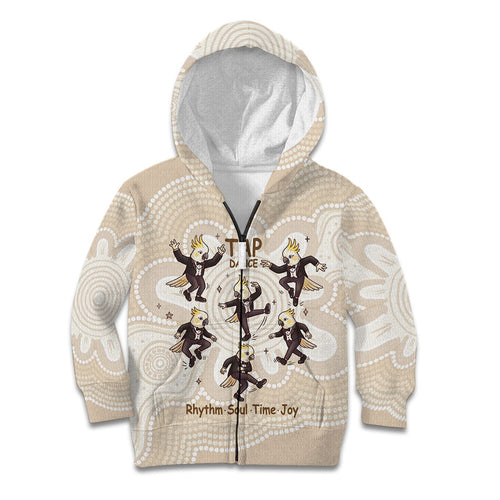 Tap Dance Australia Personalised Kid Hoodie Yellow-crested Cockatoo Indigenous Art