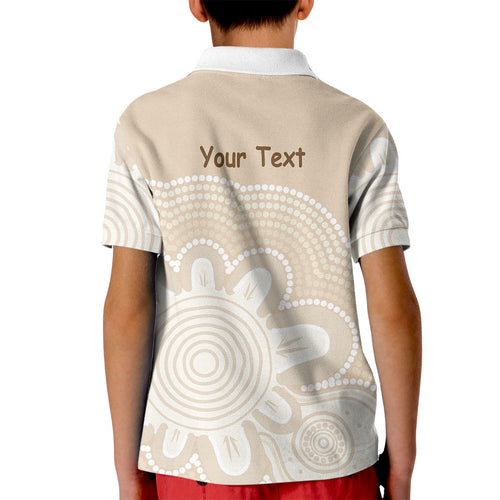 Tap Dance Australia Personalised Kid Polo Shirt Yellow-crested Cockatoo Indigenous Art