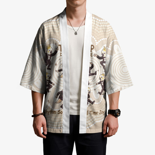 Tap Dance Australia Personalised Kimono Yellow-crested Cockatoo Indigenous Art