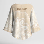 Tap Dance Australia Personalised Kimono Sleeve Blouse Yellow-crested Cockatoo Indigenous Art