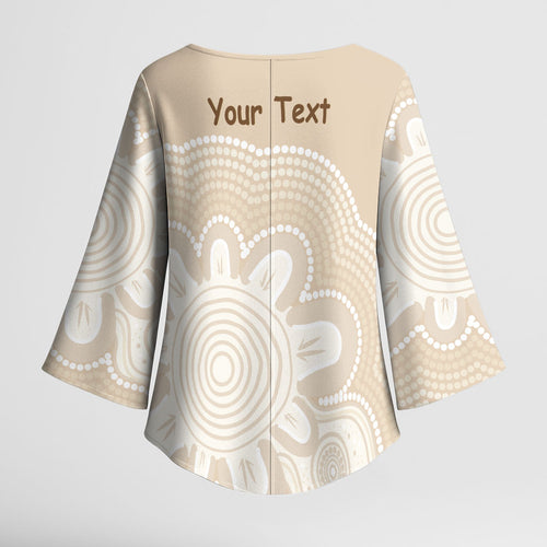 Tap Dance Australia Personalised Kimono Sleeve Blouse Yellow-crested Cockatoo Indigenous Art