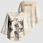 Tap Dance Australia Personalised Kimono Sleeve Blouse Yellow-crested Cockatoo Indigenous Art