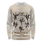 Tap Dance Australia Personalised Long Sleeve Shirt Yellow-crested Cockatoo Indigenous Art