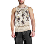 Tap Dance Australia Personalised Men Tank Top Yellow-crested Cockatoo Indigenous Art
