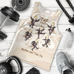 Tap Dance Australia Personalised Men Tank Top Yellow-crested Cockatoo Indigenous Art