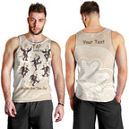 Tap Dance Australia Personalised Men Tank Top Yellow-crested Cockatoo Indigenous Art