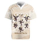 Tap Dance Australia Personalised Rugby Jersey Yellow-crested Cockatoo Indigenous Art