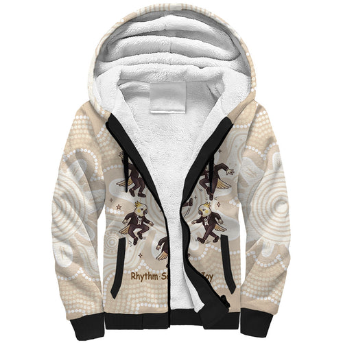 Tap Dance Australia Personalised Sherpa Hoodie Yellow-crested Cockatoo Indigenous Art