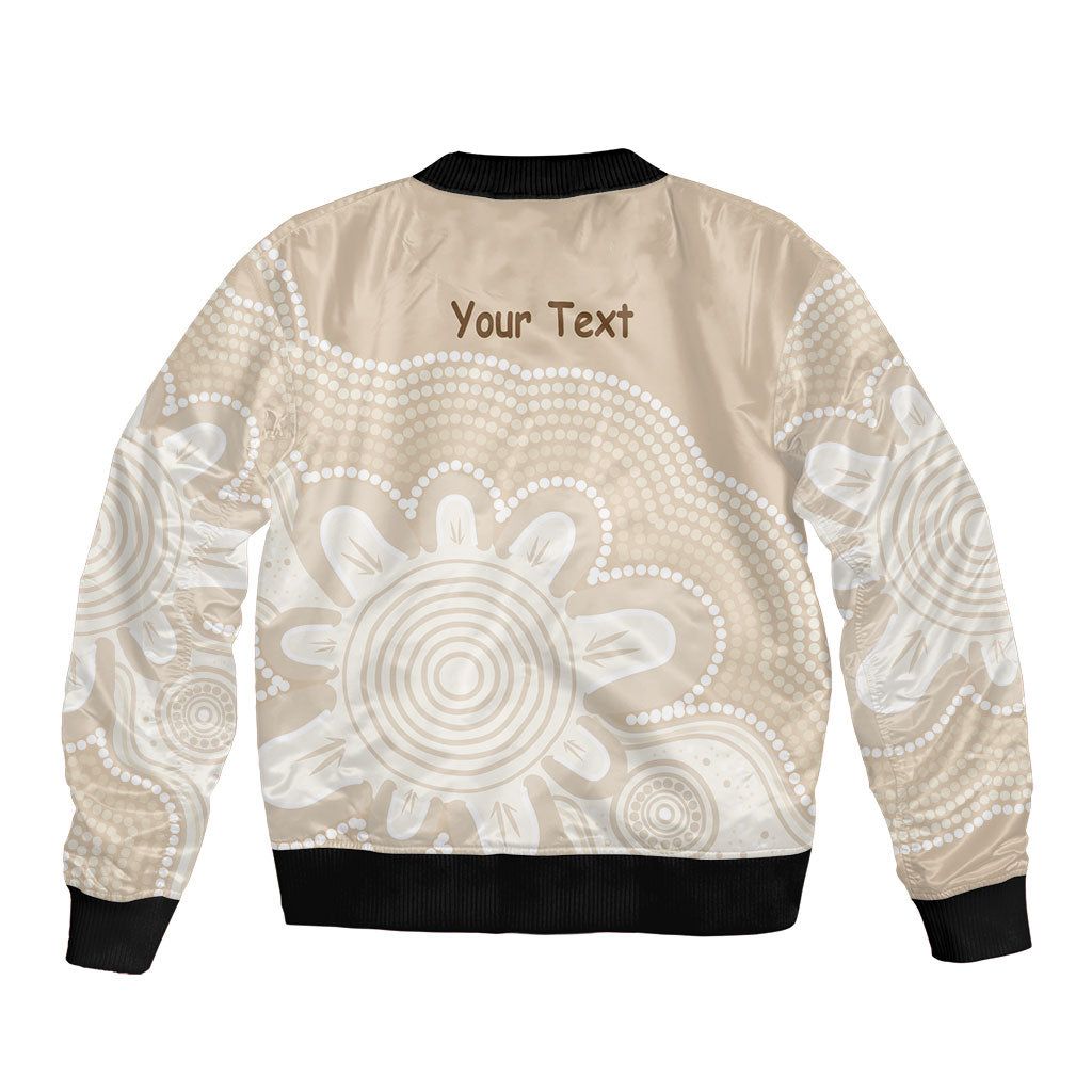 Tap Dance Australia Personalised Sleeve Zip Bomber Jacket Yellow-crested Cockatoo Indigenous Art