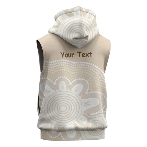 Tap Dance Australia Personalised Sleeveless Hoodie Yellow-crested Cockatoo Indigenous Art