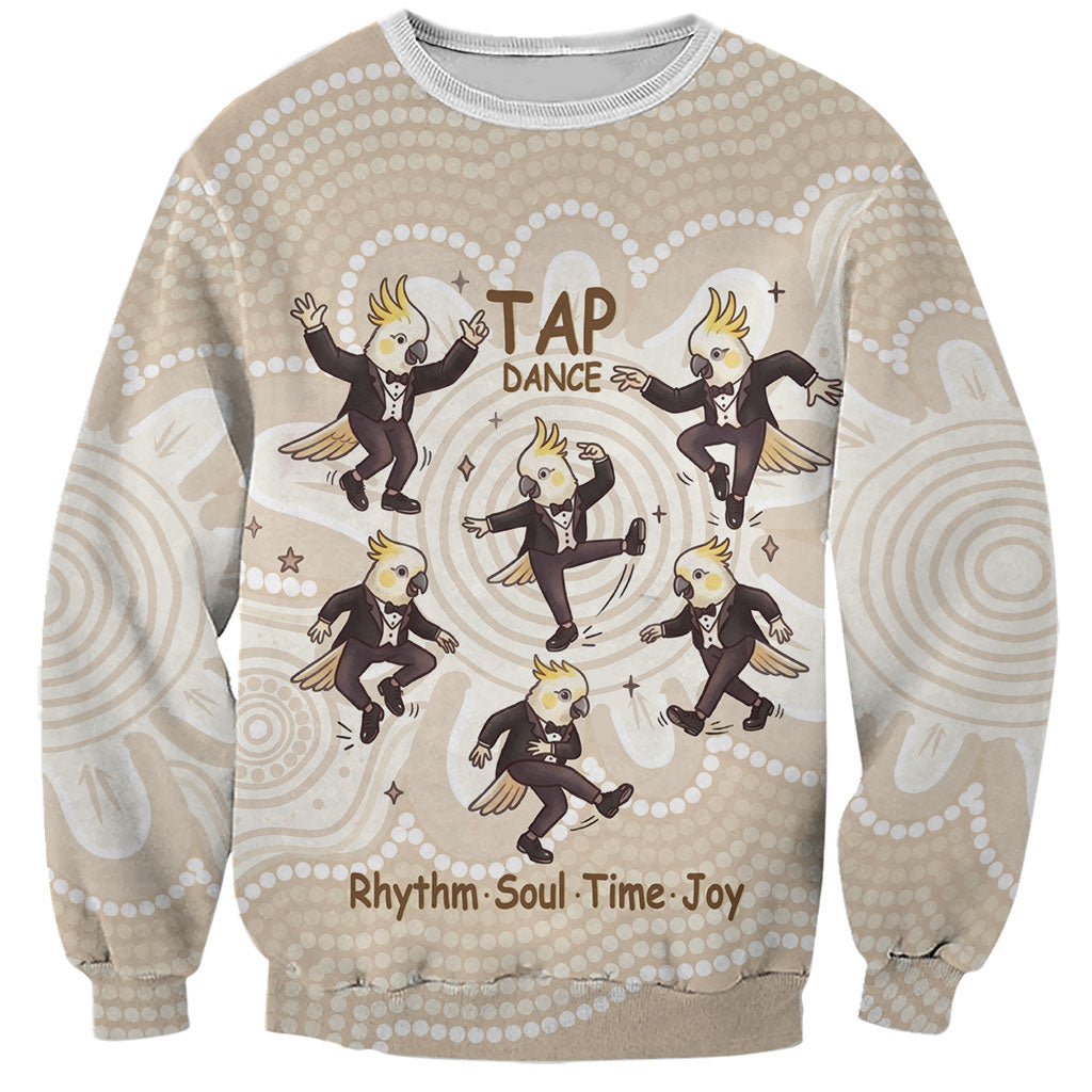 Tap Dance Australia Personalised Sweatshirt Yellow-crested Cockatoo Indigenous Art
