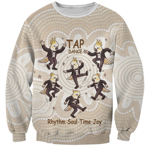 Tap Dance Australia Personalised Sweatshirt Yellow-crested Cockatoo Indigenous Art