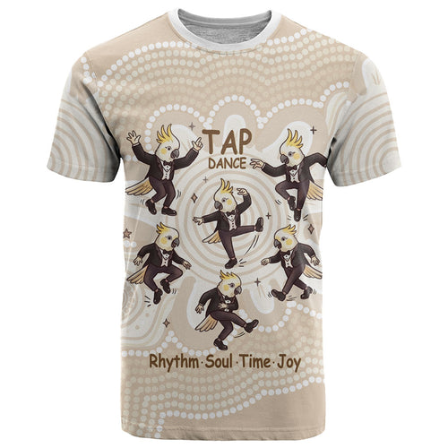Tap Dance Australia Personalised T Shirt Yellow-crested Cockatoo Indigenous Art