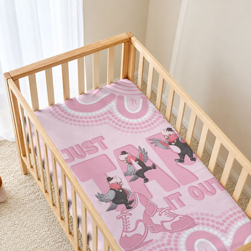 Tap Dance Australia Baby Bed Cover Pink Galah Just Tap It Out